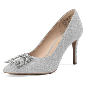 NWT Gorgeous DREAM PARIS 7.5 Silver Bling Pointed Toe Stiletto Sparkly Pumps